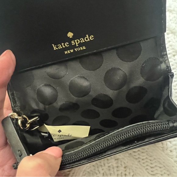 Kate Spade Black Leather Card Holder - Picture 4 of 11